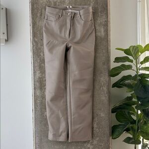 Wilfred Taupe Melina Faux Leather Pants